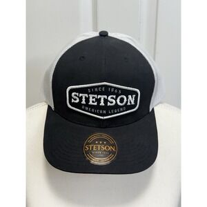 STETSON CORE PATCH TRUCKER HAT Mesh Snapback Cowboy NWT